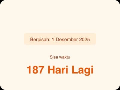 Ilustrasi Hitung Hari Berpisah