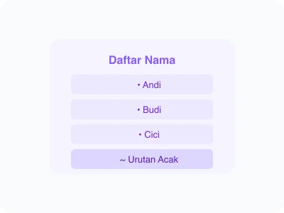 Ilustrasi Acak Urutan Nama