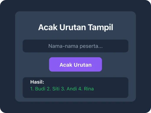 Ilustrasi Acak Urutan Tampil