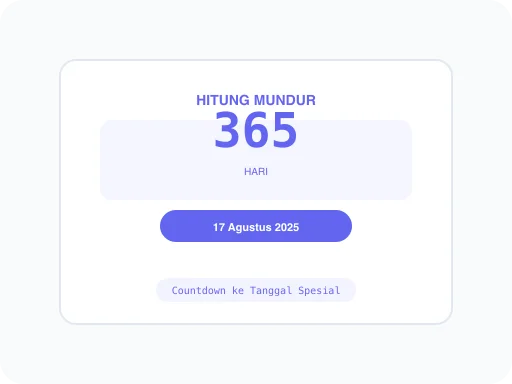Ilustrasi Hitung Mundur Tanggal