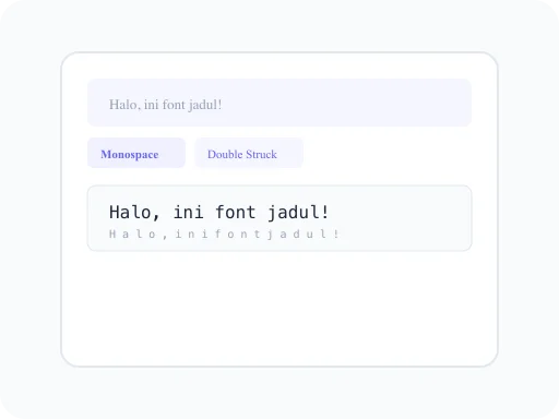Ilustrasi Font Jadul Monospace