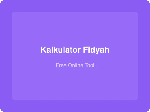Ilustrasi Kalkulator Fidyah