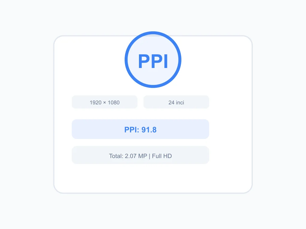 Ilustrasi Hitung Kerapatan Piksel Layar (PPI)