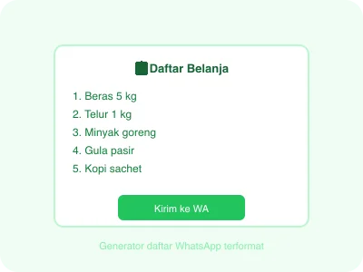 Ilustrasi WhatsApp List Generator