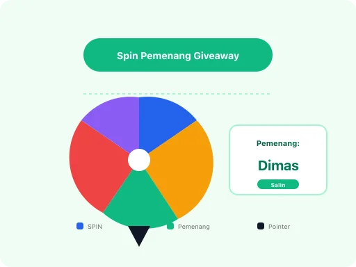 Ilustrasi Spin Wheel Penentuan Pemenang Giveaway