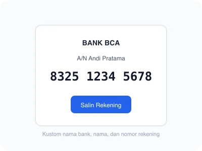 Ilustrasi Stiker Rekening Bank