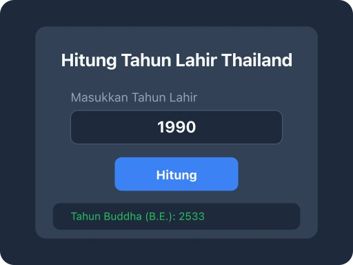 Ilustrasi Hitung Tahun Lahir Thailand