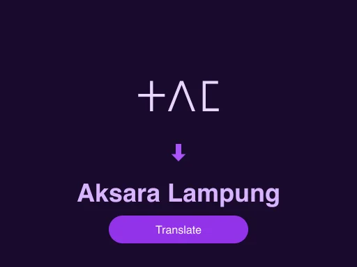 Ilustrasi Translate Aksara Lampung